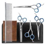 Professional Dog Grooming Scissors Kit 4 Stainless Steel With Safety Rounded Tips Pet Shears And Dog Comb For Dogs At Hom