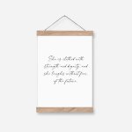 She Is Clothed With Strength & Dignity Fabric Hanging Art