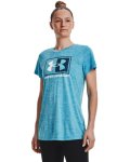 Women's Ua Tech Twist Box Short Sleeve - Fuse Teal Md