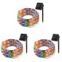 3 X Solar Fairy Lights LED Outdoor String Light Christmas Light 10M - Multi Colour