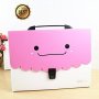 13 Pockets A4 Expanding File Folders With Handle Pink