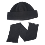 Glacier Scarf And Beanie Set HW053 Black Std