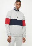 NAUTICA Fleece Blocked 1 4 Zip - Grey