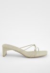 Wide Fit Knot Detail Low Heeled Mules - Sage