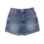 Logo Denim Jean Shorts -blue