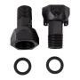Water Meter Tail Piecee Set 15MM & Nut & Washer Pl - 2 Pack