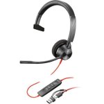 HP Poly Blackwire 3310 Monaural Microsoft Teams Certified Usb-c Headset +usb-c a ADAPTER-8X216AA