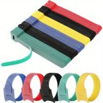100PCS Reusable Fastening Cable Ties Adjustable 6-INCH Cord Organizer Ties For Organizing Home Office Tablet Laptop PC Electroni