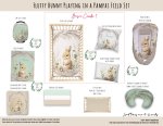 Cot Duvet Bedding Fluffy Bunny Playing In A Pampas Field Set