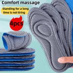 4PCS Memory Foam Orthotic Insoles Antibacterial Deodorant Sweat Absorption Sports Running Insoles For Men And Women Breathable S