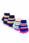 Kids Gloves 2 Pair Closed Finger + Open Finger Assorted