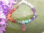 Chakra Chip Bracelet With Hamsa Hand