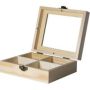 Dala Crafters Wooden Jewellery Box Square Glass 15 X 13X 5CM