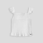 GIRLS Peplum Top - 10 Optic White