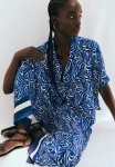 Resort Shirt - Dark Blue Patterned