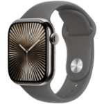 Apple Watch Series 10 Gps + Cellular 42MM Natural Titanium Case With Stone Grey Sport Band - M l Model A3001
