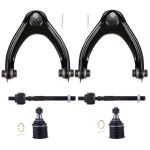 6PC K90450 K90451 K9802 EV367 Suspension Front Upper Control Arm Ball Joint Tie Rod End For Honda Civic 1996 1997 1998 1999 2000