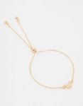 Goldair Gold Butterfly Cubic Zirconia Toggle Bracelet