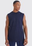Basic Drop Armhole Tank - Navy