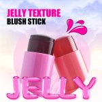 Versatile Jelly Blush Stick - Dual-use For Lips & Cheeks Easy Contouring Even Skin Tone Vibrant Long-lasting Rouge Waterproof 5G