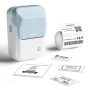 NB493 - NIIMBOT - B1 - PORTABLE THERMAL LABEL BLUETOOTH PRINTER INCL FREE WHITE LABEL (50X30MM) BLUE WHITE