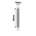 NB394 - - B18 N1 - 14X50MM - 125 Dark Silver Labels