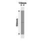 NB394 - - B18 / N1 - 14X50MM - 125 Silver Labels