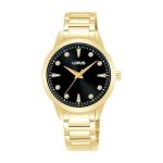 LORUS Women's Quartz Watch Silver Black Sunray Dial