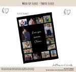 Personalised Fleece Blanket Photo Fleece Black