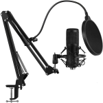 Studio Recording Condenser Microphone Kit For Network Broadcasting BM8W - Black