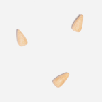 Oak Tear Drop Wall Hooks - Set Of 3 - Natural