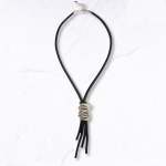 Wire Swirl Rubber Necklace - Silver Free