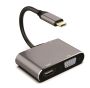 Type-c To 4 In 1 Hub Pd HDMI + Vga + USB Adapter 4K Ultra HD