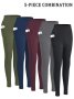 High-waist Leggings With Tummy Control HWL6 With Pockets