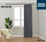 Simon Baker Messene Tape Dove Grey Curtain Various Lengths - Grey W 265 X L 218CM