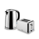Swan - Kettle & 2 Slice Toaster Classic Set Polished Stainless Steel
