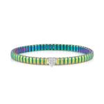 Extension Bracelet With Pvd Heart With Stones