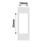 NB383 - - B18 N1 - 10X25MM - 220 White Labels