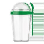 450ML Dual Compartment Breakfast Mug With Spoon