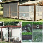 Heavy-duty Waterproof Tarpaulin - 85% Clear Dustproof & Snow-resistant With 12MM Rivets For Gardening Canopies Yard Fences Campi