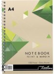 Treeline A4 Wiro Note Book Feint - 100 Page - Pack Of 5 Notebooks