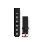 Garmin Quick Release Band Black Silicone Rose Gold Buckle 20MM