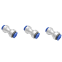 3 Pcs For Bambu Lab 3D Printer Ptfe Feed Pipe Joint Compatible With None