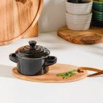 Casa Stoneware MINI Casserole With Lid Charcoal