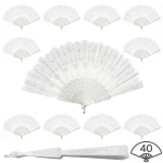 40 Piece Lightweight Decorative Classic Handheld Plastic Fans For Events