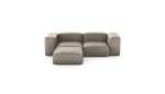 Three Module Chaise Sofa - Leather - Beige - 230CM X 199CM