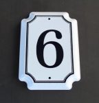 6 Enamel Plaque 16X11CM