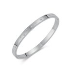 Astara Cz Star Bangle Stainless Steel Clip Open Bangle Size: 58MM Diameter
