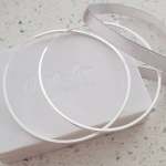 Dakota 925 Sterling Silver Round Hoop Earrings Size 60MM 1.5MM Thick