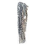 Black & Cream Zebra Viscose Scarf